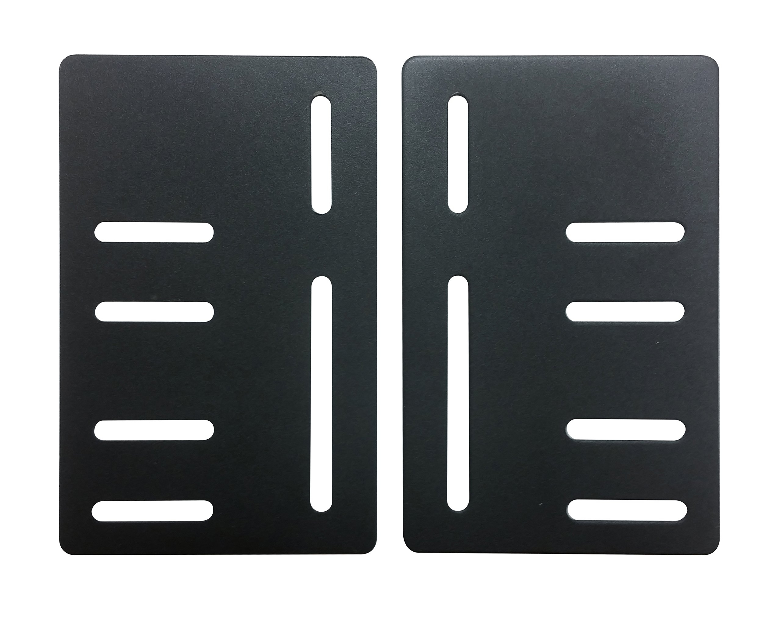 Kings Brand Bed Frame Headboard Bracket Modification Plates - Heavy Duty Steel Reinforcement Kit (Set of 2) for Queen/King Size Beds | Easy DIY Installation for Enhanced Bed Stability & Support