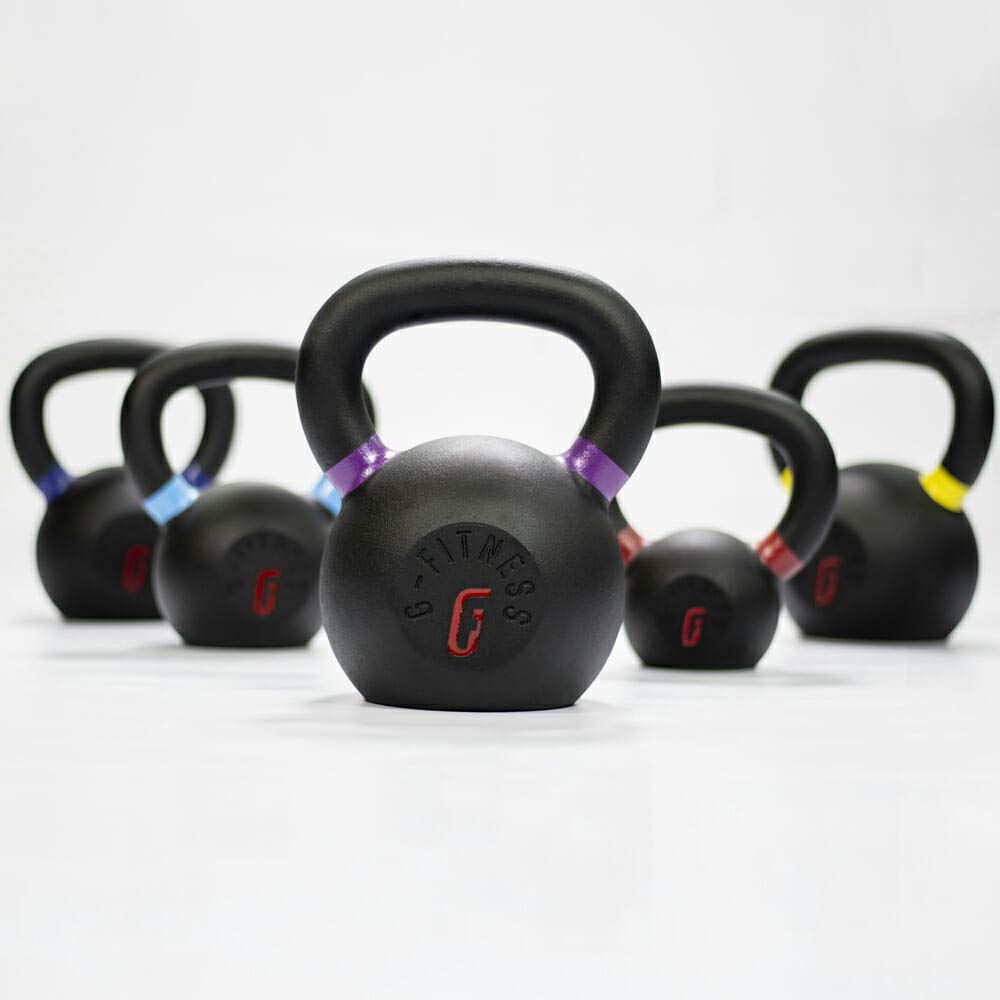 Gfitness Kettlebell Weights with Comfortable Grip & Wide Handle - Portable Home Gym Equipment for Weightlifting | Perfect for Travel Workout, Men & Women Fitness Training | Ideal for CrossFit, HIIT, Strength Training at Home or Gym