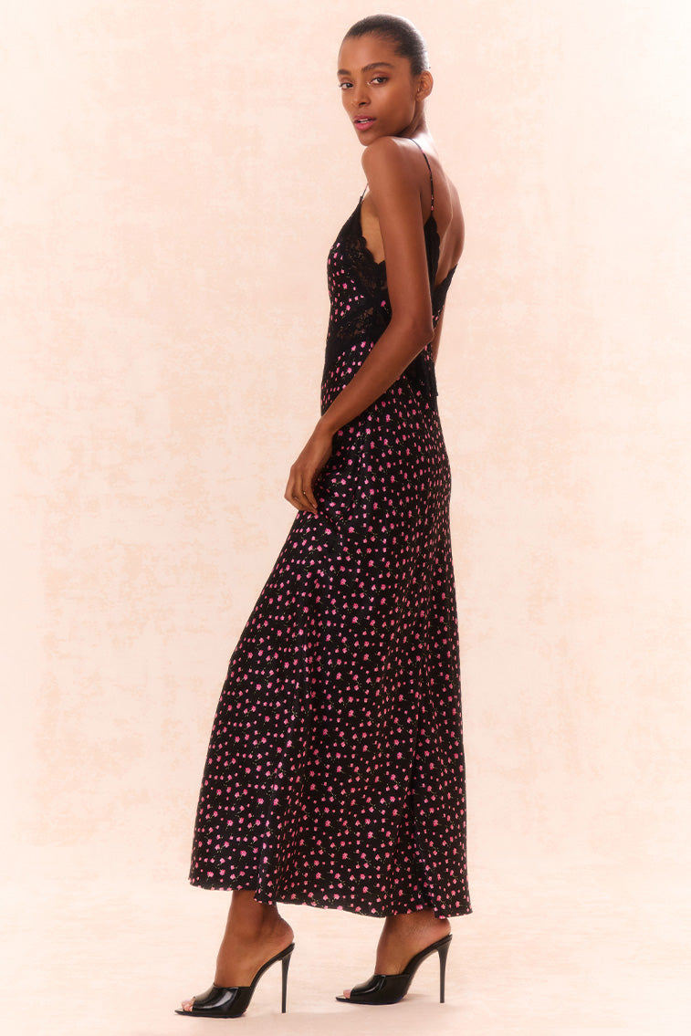 Serita Silk Floral Maxi Dress - Elegant Long Flowy Summer Dress for Women | Perfect for Beach Vacations, Weddings & Date Nights