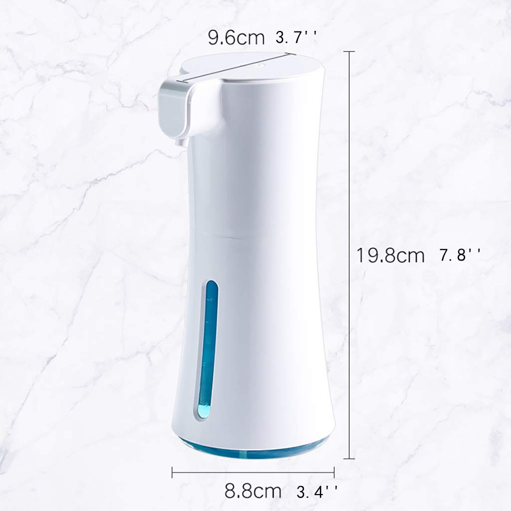 Automatic Touchless Foaming Soap Dispenser - 450ml/15oz Hands-Free Liquid Soap Pump for Kitchen & Bathroom, White - Perfect for Germ-Free Hand Washing in Homes, Restaurants, and Offices