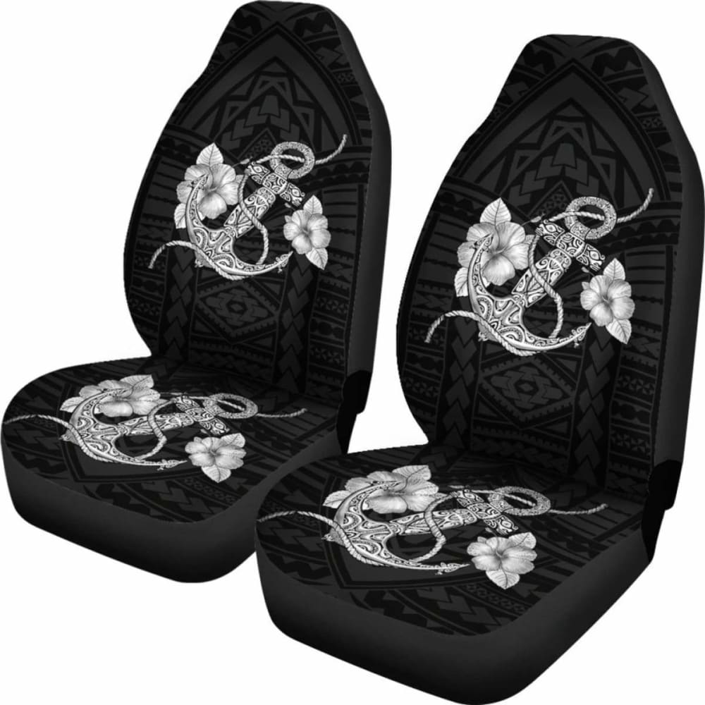 Premium White Polyester Tribal Print Car Seat Covers - Universal Fit for Cars, Trucks & SUVs - Stylish Protection for Daily Commutes & Road Trips
