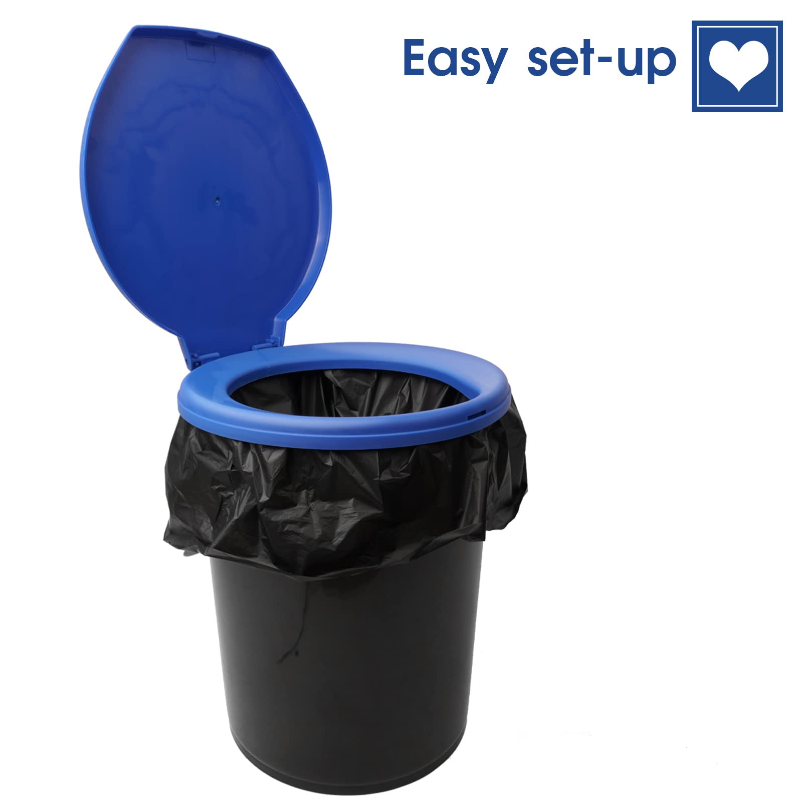 Portable 5 Gallon Bucket Toilet Seat - Snap-On Luggable Loo Cover for Emergency, Camping & Outdoor Use - Fits Adults & Kids - Perfect for RV Trips, Hiking & Disaster Preparedness