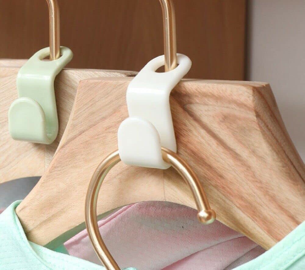 40-Pack Space Saving Closet Hanger Connector Hooks - Clothes Hanger Organizer Clips for Wardrobe Storage (Ideal for Small Closets, Dorm Rooms & Travel)