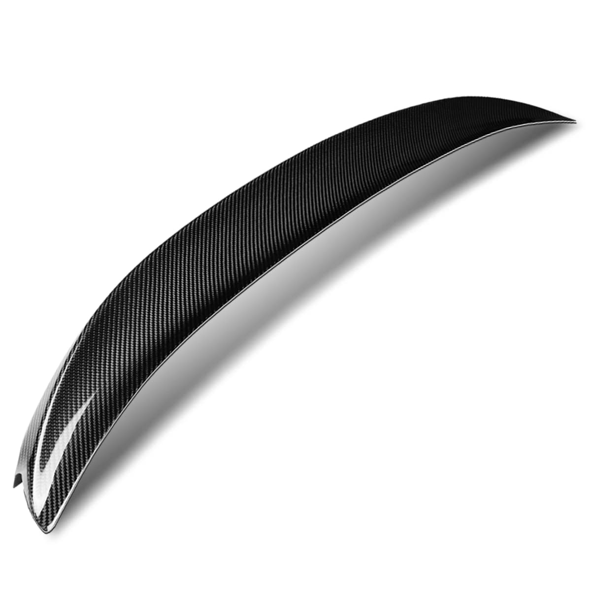 DNA MOTORING 2-SPC-6429-CF Black Carbon Fiber P-Type Rear Trunk Lid Spoiler for 2016-2021 Honda Civic Sedan | Lightweight Aerodynamic Upgrade | Enhances Sporty Style & Performance