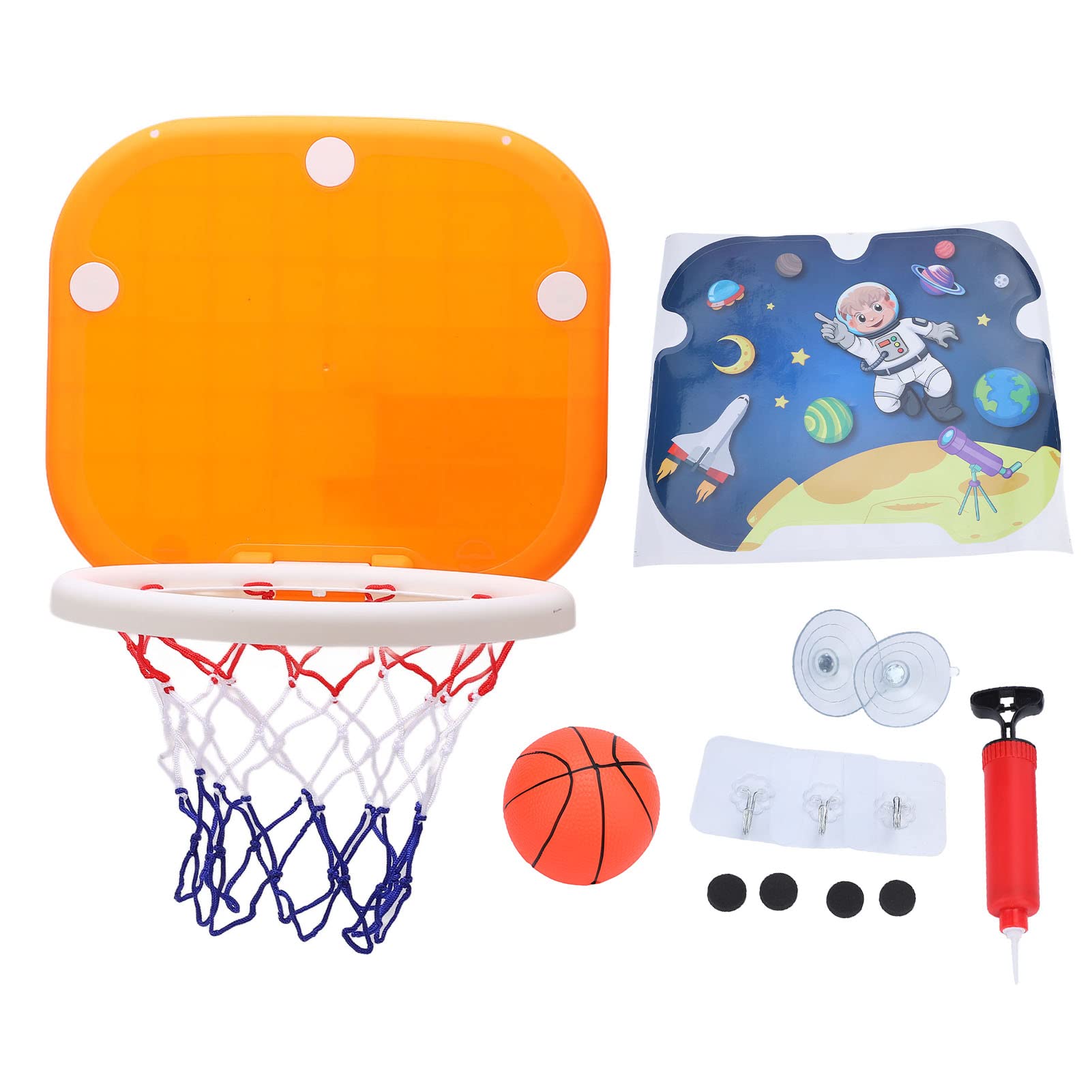 RiToEasysports Foldable Mini Basketball Hoop Set - Wall Mounted Indoor Basketball Hoop with Adjustable Height for Kids & Toddlers - Perfect for Bedroom, Playroom & Backyard Fun