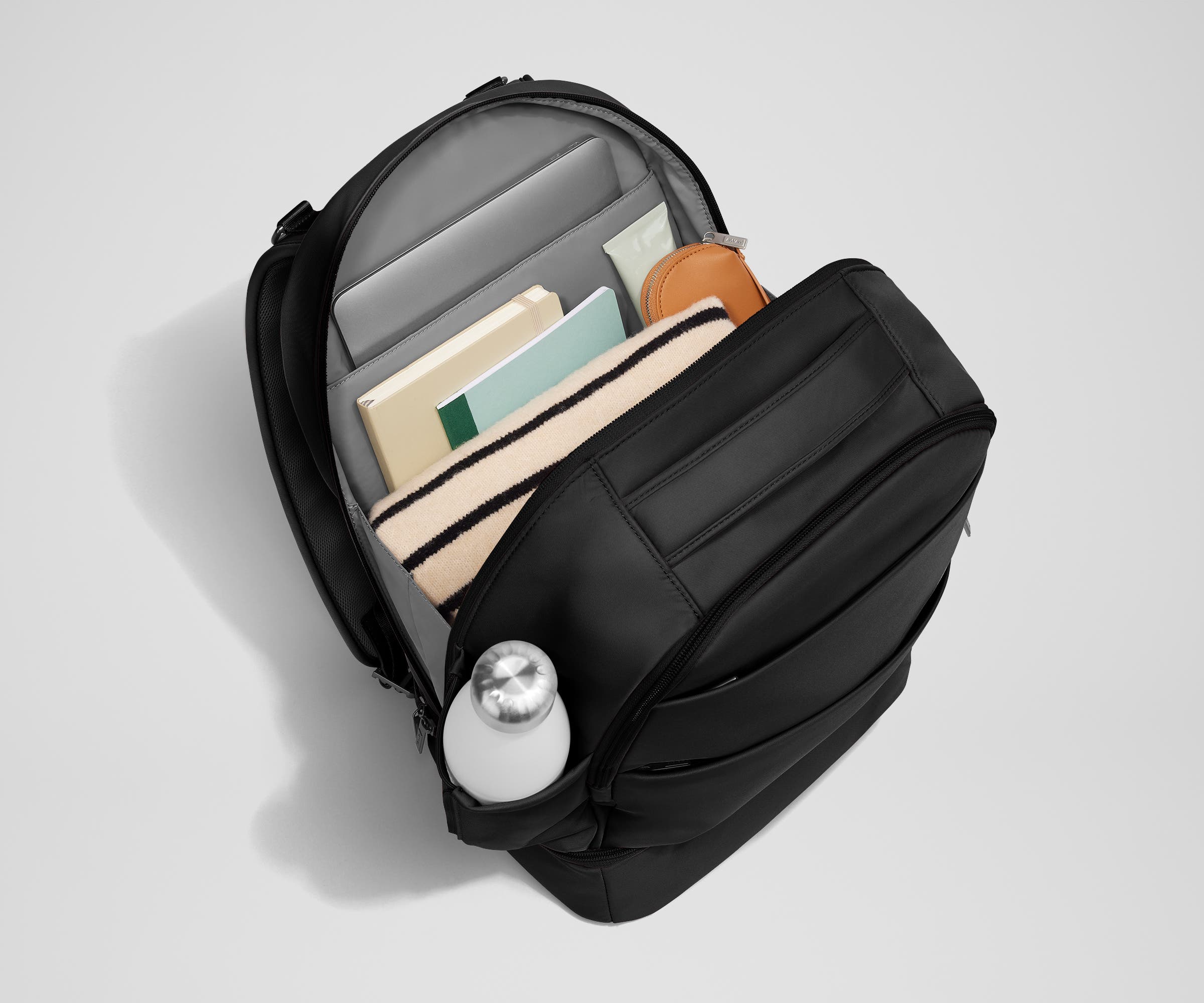 Premium Double Diaper Backpack in Jet Black - Spacious Baby Essentials Organizer for Travel, Hiking & Daily Parenting - Waterproof & Durable Design