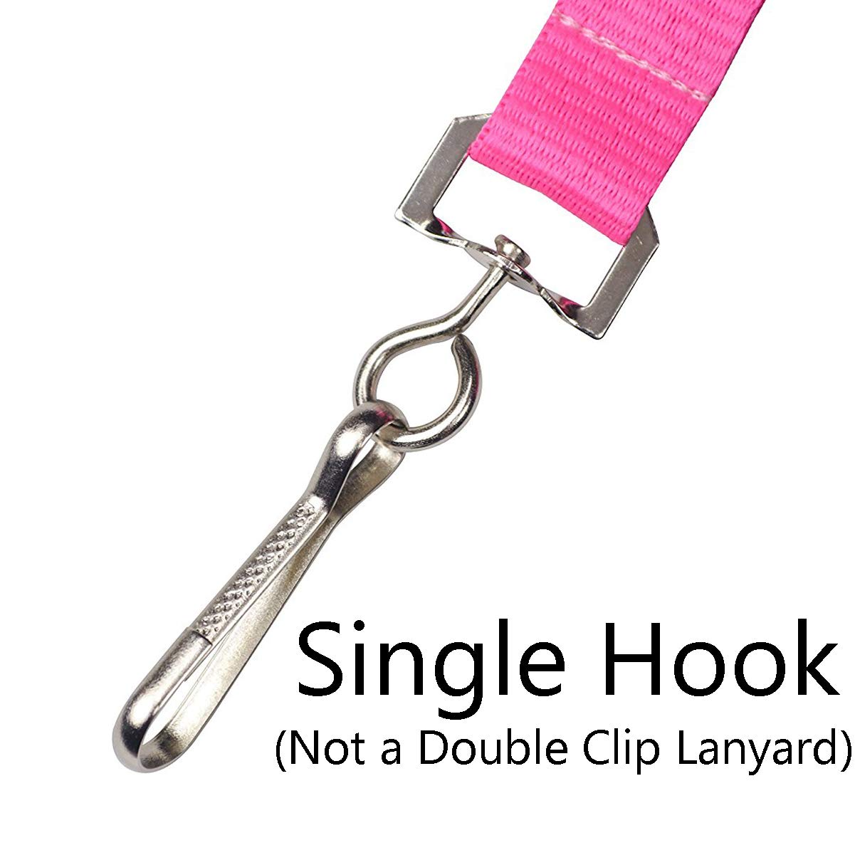 Bright Neon Lanyards 6-Pack with Swivel Hook - for School IDs, Work Badges & Cruise Cards