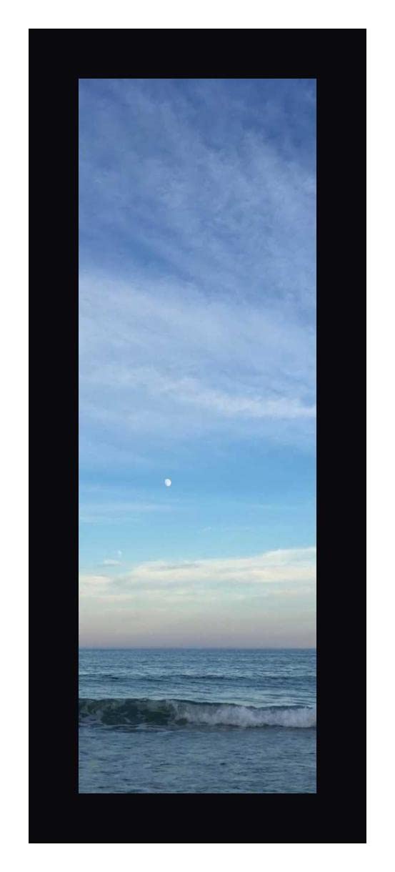 Ocean Breeze 4 by Marcus Prime - 13x30 Inch Framed Canvas Wall Art Print with Black Frame - Ready to Hang - Perfect for Living Room, Bedroom or Office Decor