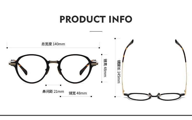 Stylish Unisex Black Titanium Eyeglasses - Oval & Round Full Rim Frames 55426 | Perfect for Work, Reading & Everyday Fashion