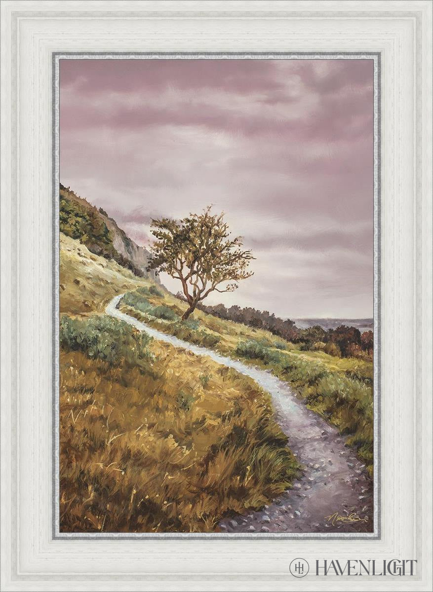 Broken Path Mountain Top Wall Art - Handmade Boho Decor for Living Room, Bedroom & Office - Inspirational Nature Landscape Painting for Home Decor