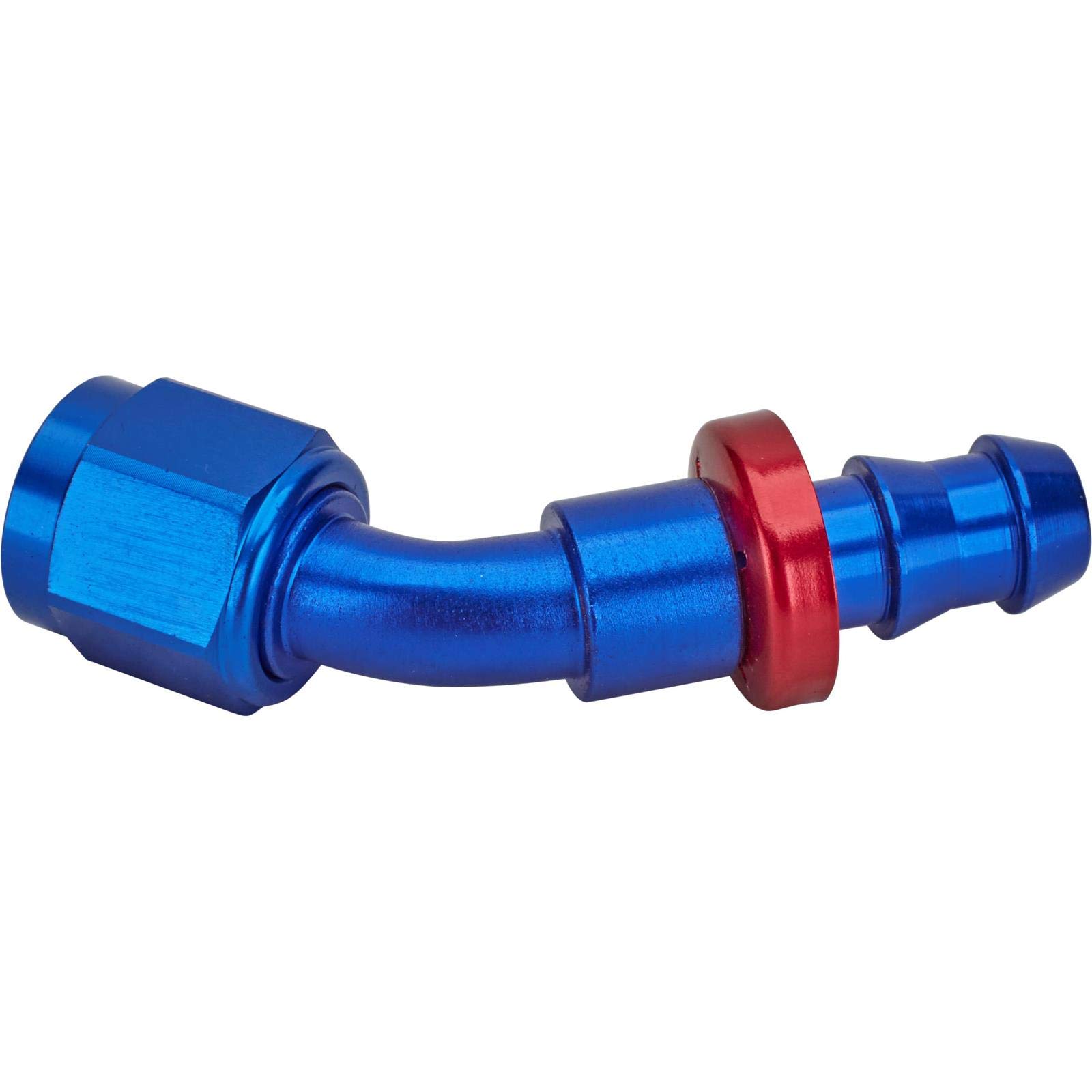 Aluminum Push-On Hose Socketless Fitting 90 Degree AN10 - High Pressure Fuel & Oil Line Connector for Automotive, Marine & Industrial Applications