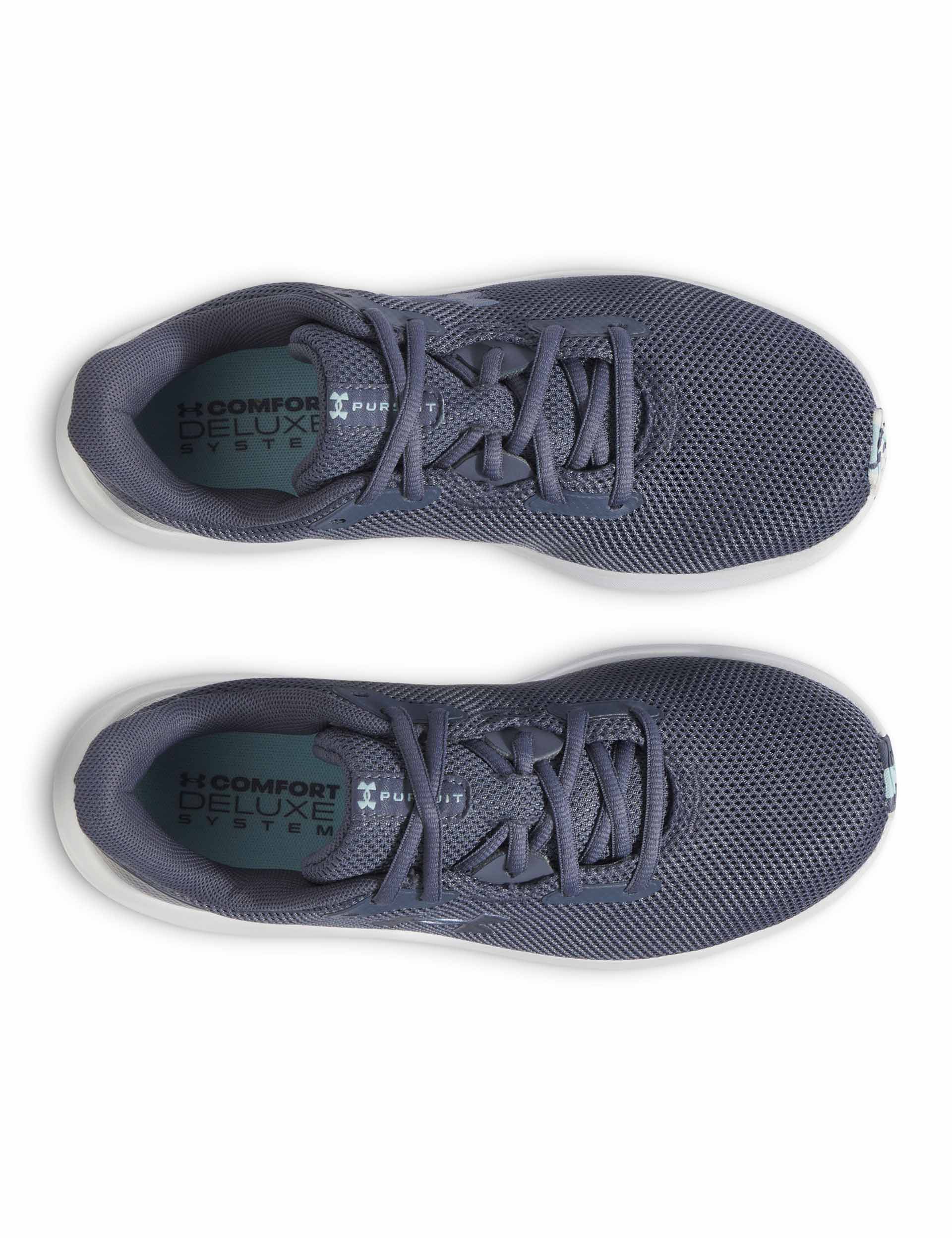 Pursuit 4 Running Shoes for Men & Women - Lightweight Breathable Athletic Sneakers with Cushioning Support | Downpour Gray/Metallic Gravel | Perfect for Jogging, Gym Workouts & Daily Walking
