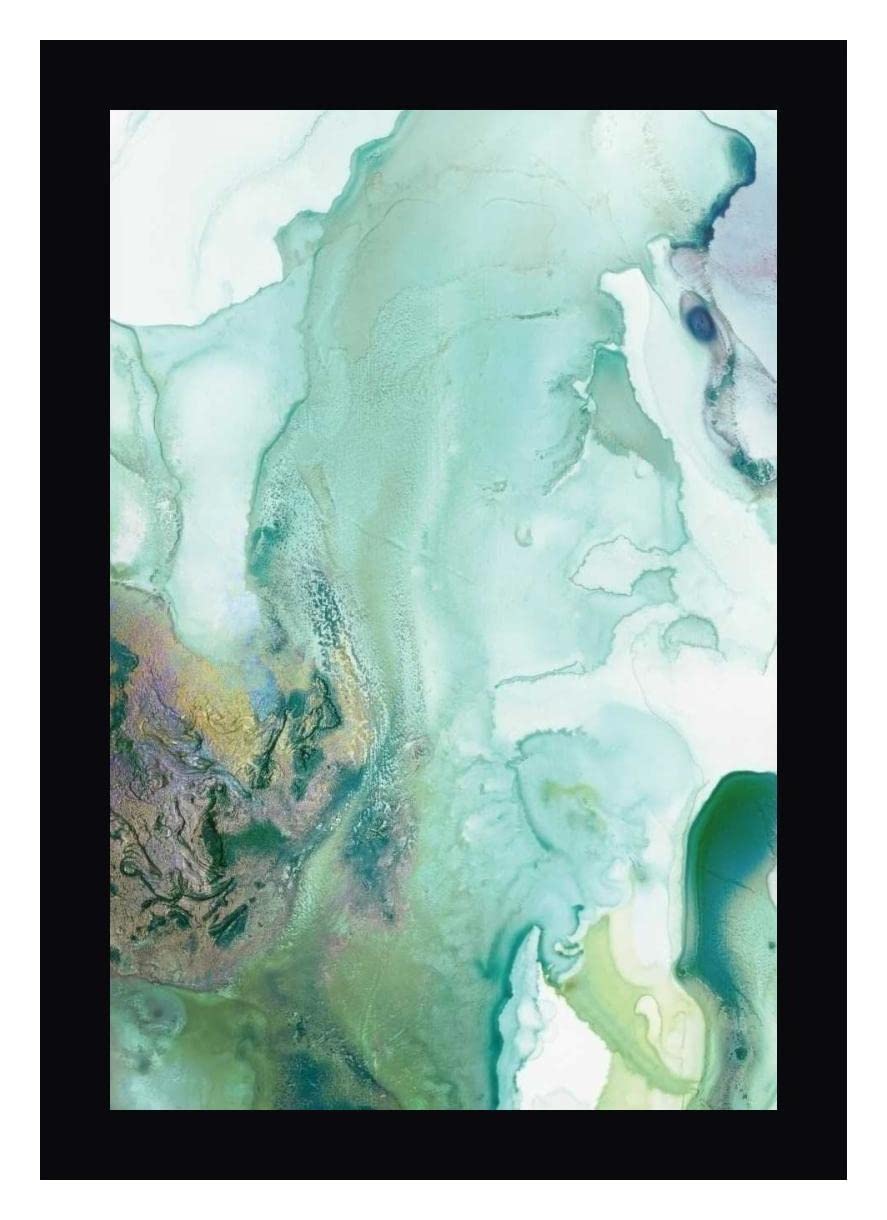 PI Studio Mint Bubbles III Framed Canvas Art Print - 15x20 Inch Wall Decor with Black Frame - Ready to Hang for Living Room, Bedroom & Office Decor