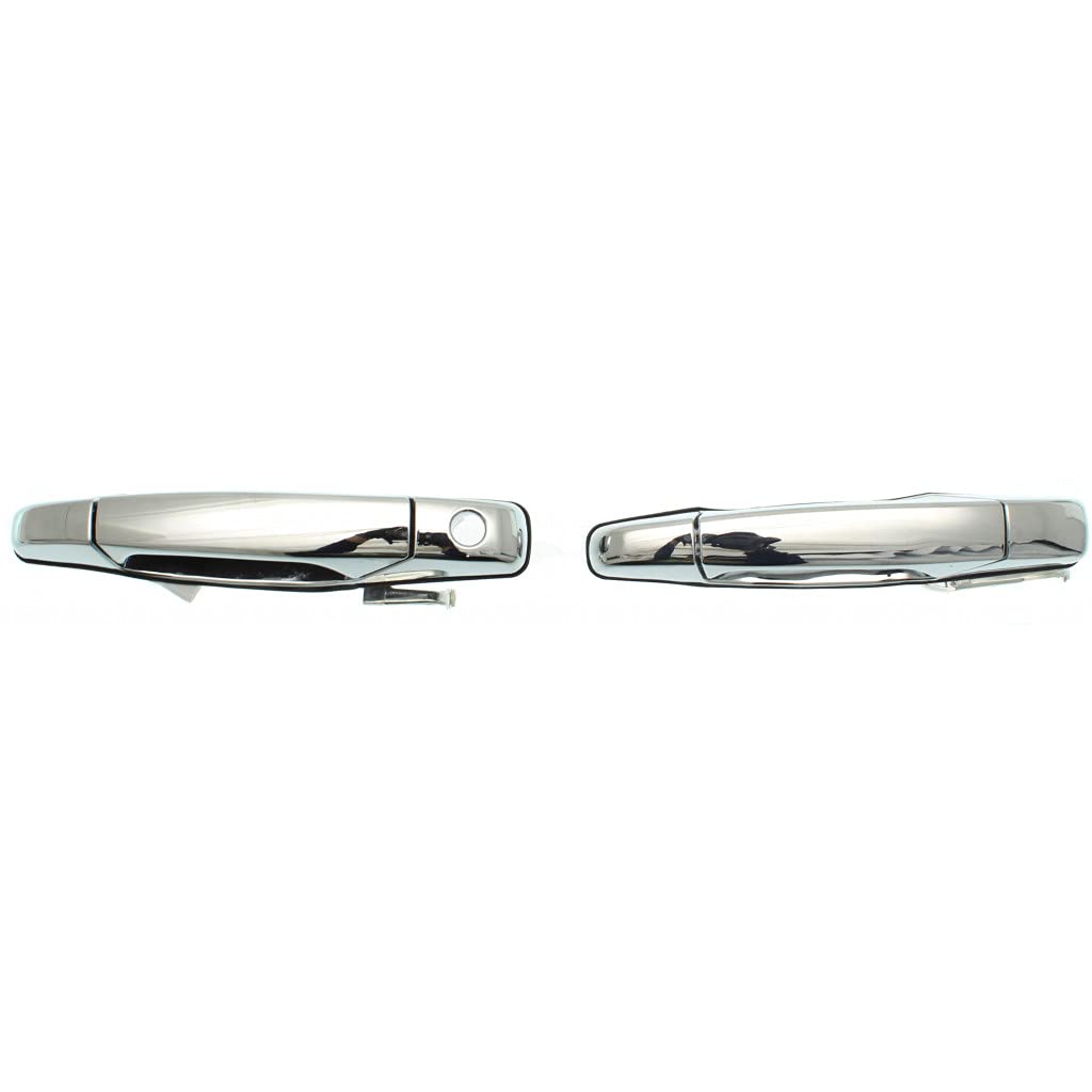 KarParts360 Chrome Exterior Door Handle Set for Chevy Silverado 1500 (2007-2013) - Front & Rear Driver & Passenger Side with Key Hole - Perfect for Replacement & Restoration Projects
