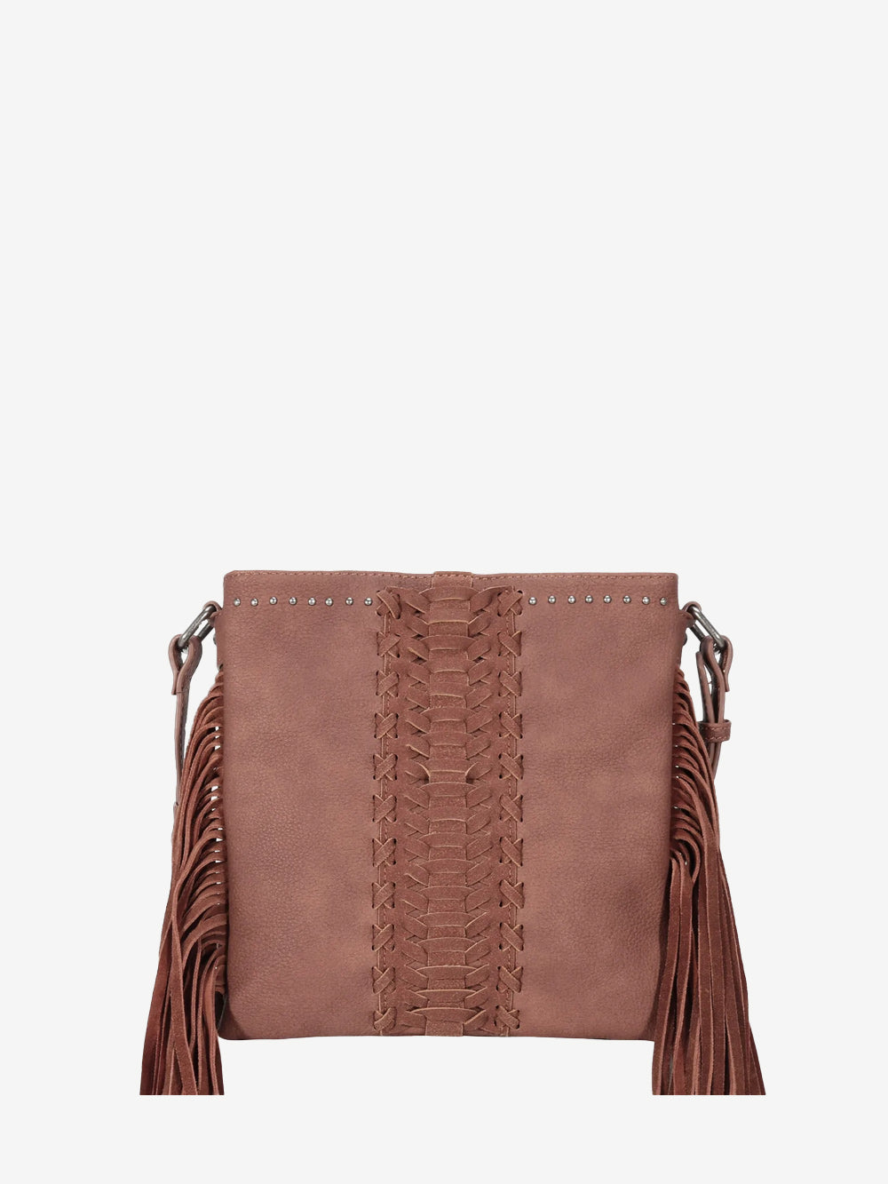Trinity Ranch Leather Fringe Basketweave Concealed Carry Crossbody Purse for Women - Stylish & Functional Handbag for Everyday Use, Travel, and Outings