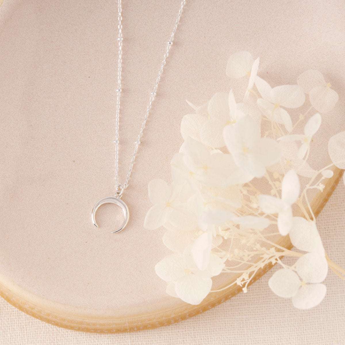 Elegant Petite Moon Illusion Necklace for Women - Dainty Crescent Moon Pendant Jewelry - Perfect for Date Nights, Weddings & Everyday Wear