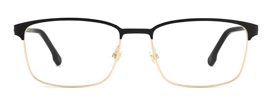 Carrera 262 02M2 00 Black Gold Rectangular Men's Eyeglasses - Stylish Prescription Glasses for Men, Trendy Square Frame for Work & Daily Wear