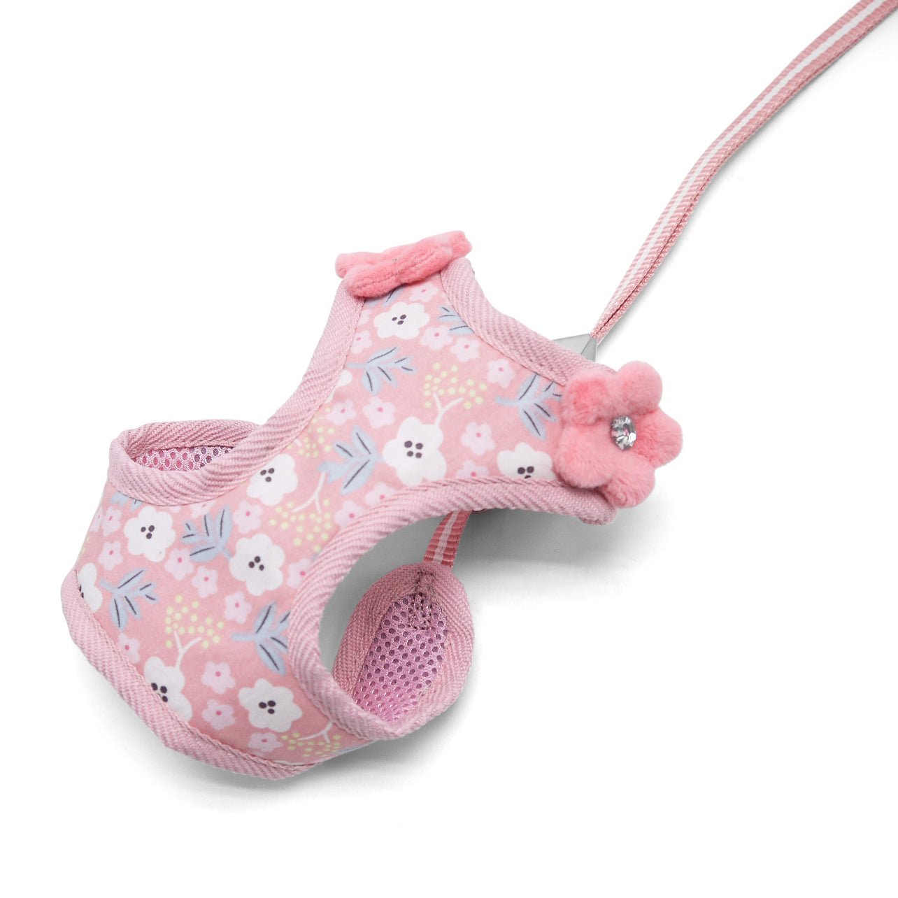EasyGO Sweet Floral Dog Harness - Adjustable Pet Vest with Soft Padding for Small to Medium Dogs - Perfect for Walks, Training & Outdoor Adventures