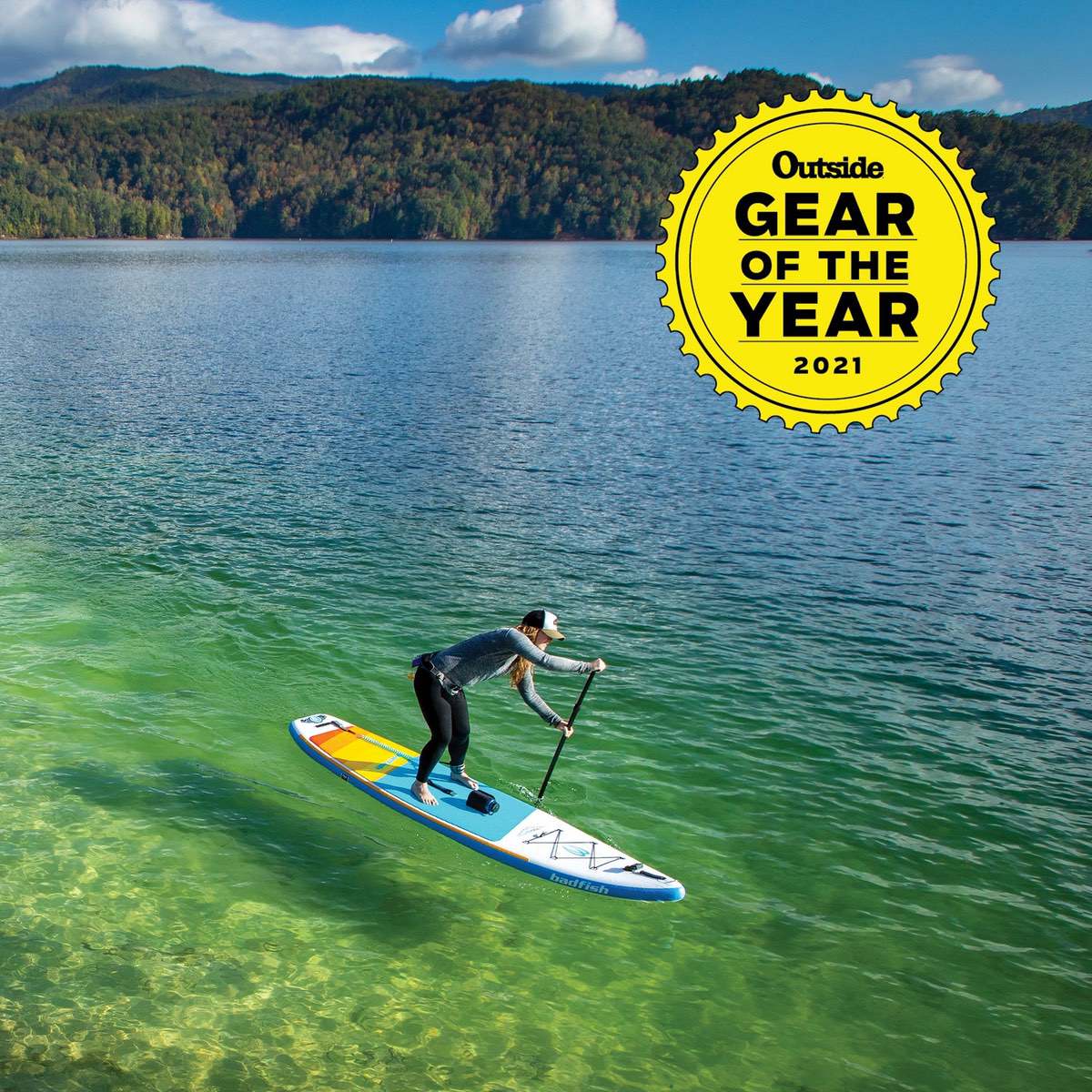 BadFish Flyweight 10'6 Inflatable Stand Up Paddle Board - Lightweight & Portable SUP for Yoga, Surfing & Fishing | Perfect for Lakes, Rivers & Ocean Adventures