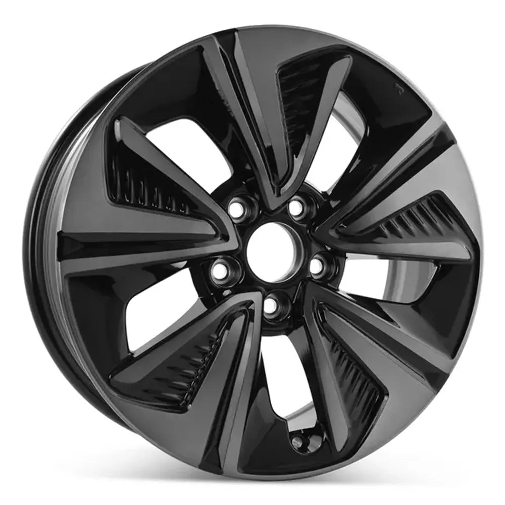 17 Inch Honda Civic Wheel Replacement - Machined Black Replica Rim 64098 42700TGGA91 | Perfect for Upgrades, Custom Builds & Restorations