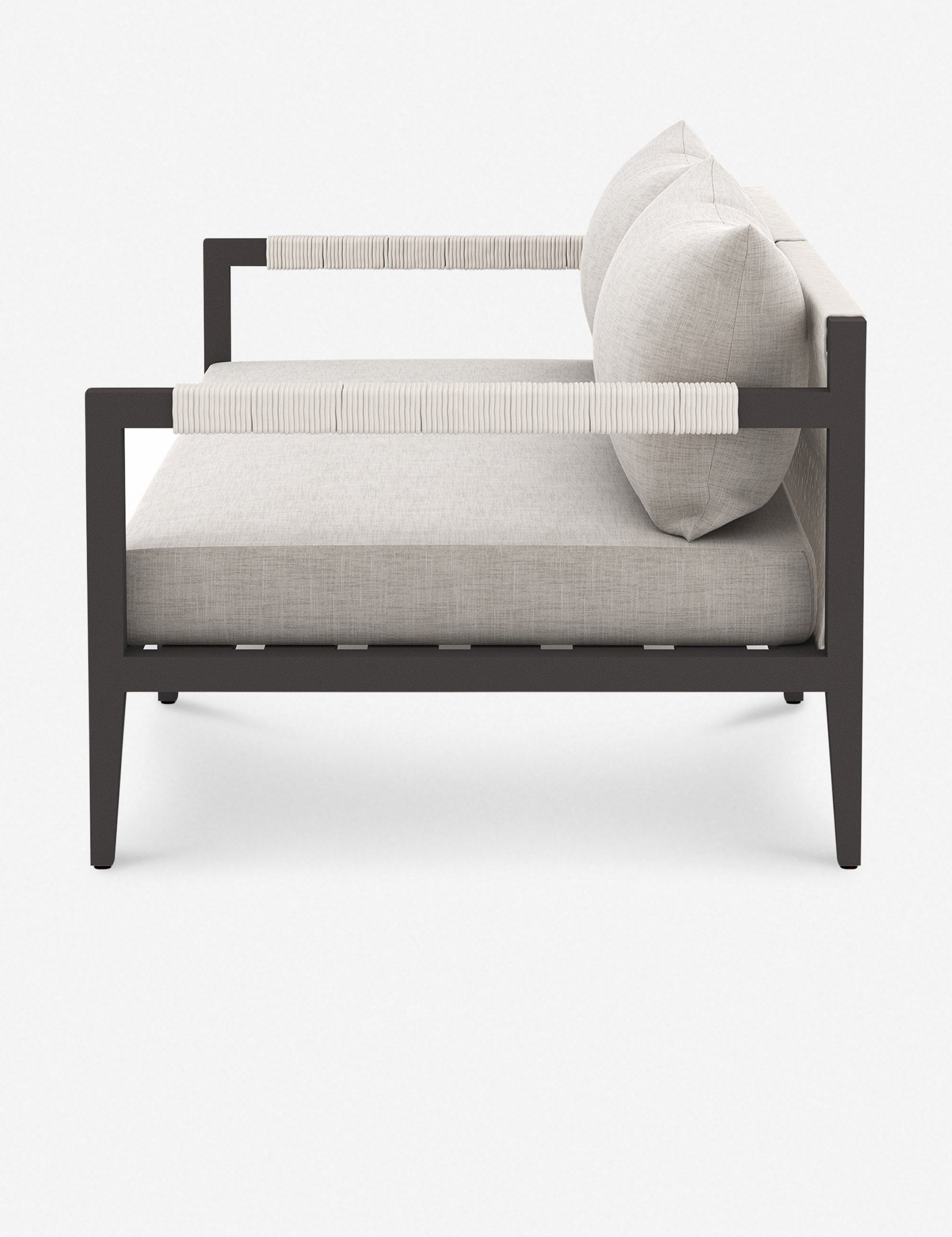 Cadenza Indoor Outdoor Metal Sofa - Durable Patio Furniture for Garden, Balcony, and Poolside Relaxation