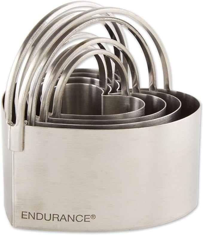 Heart-Shaped Biscuit Cutter Set of 4 - Stainless Steel Cookie Cutters for Baking, DIY Crafts, Valentine's Day & Holiday Treats