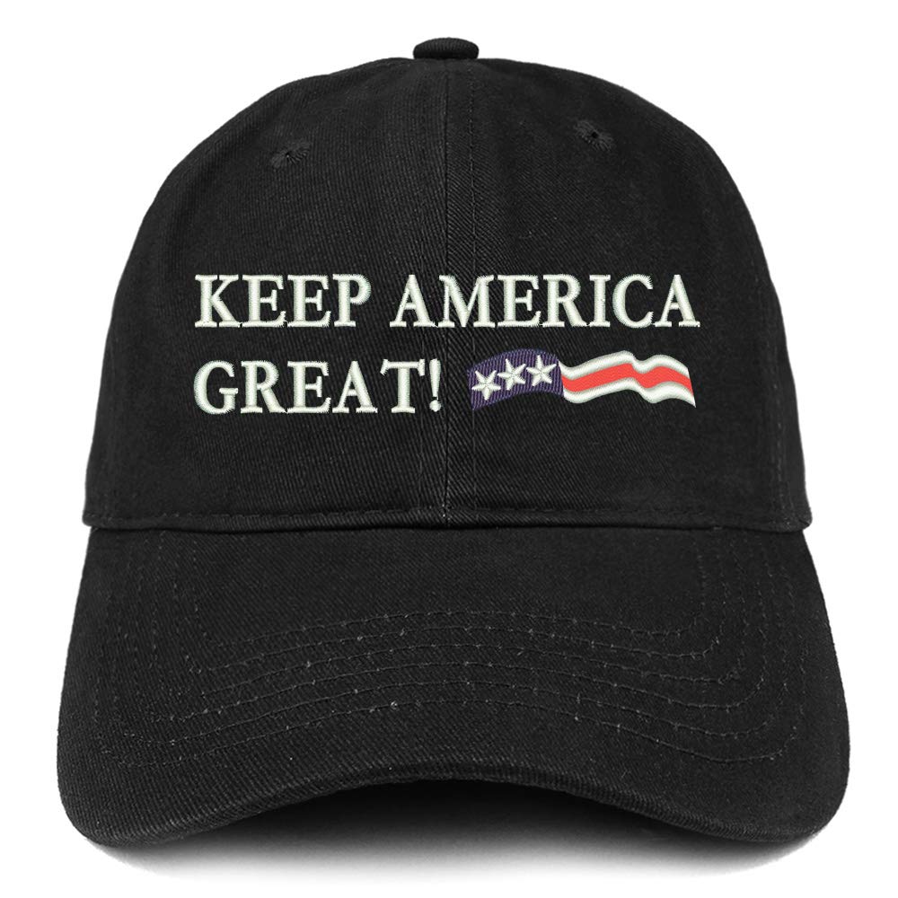 Trendy Patriotic Embroidered Cotton Dad Hat - Keep America Great Cap for Men & Women - Perfect for Outdoor Activities, Sports, and Casual Wear