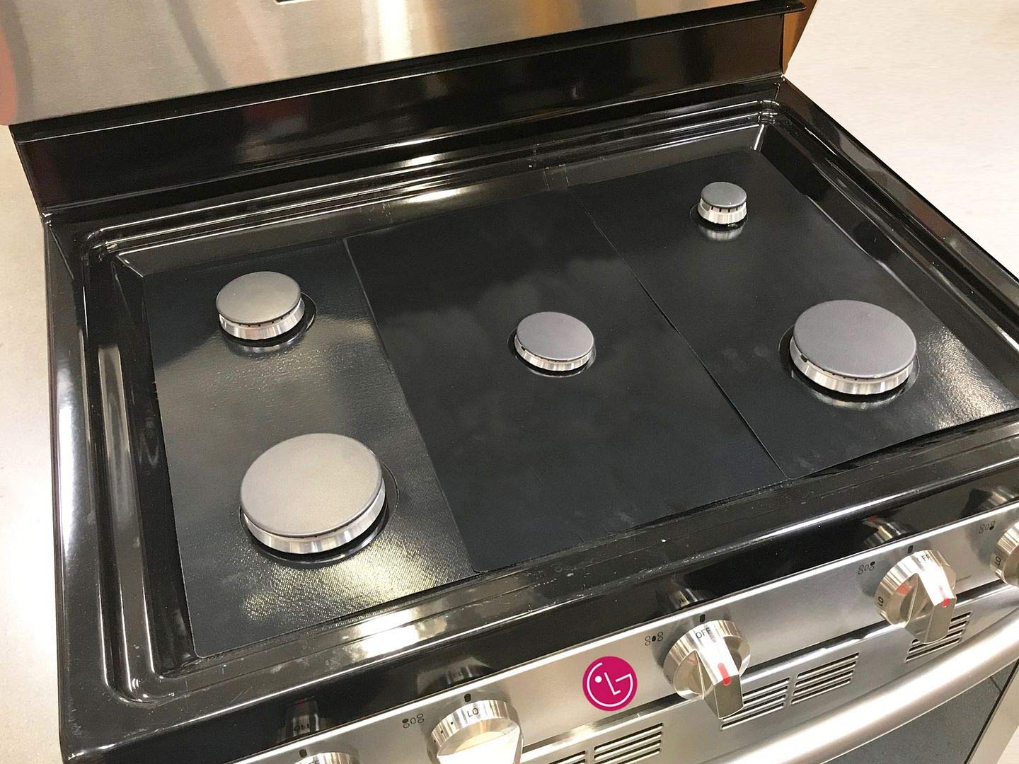 Premium Plus Stove Protectors for LG Gas Range Model LDG3035BD | Custom Cut, Easy to Clean Stove Liner | Made in USA | Perfect for Kitchen Safety & Countertop Protection