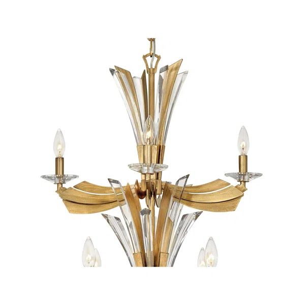 Bergamots Two-Tier Crystal Chandelier - Elegant Kitchen Lighting Fixture for Dining Room & Island Decor