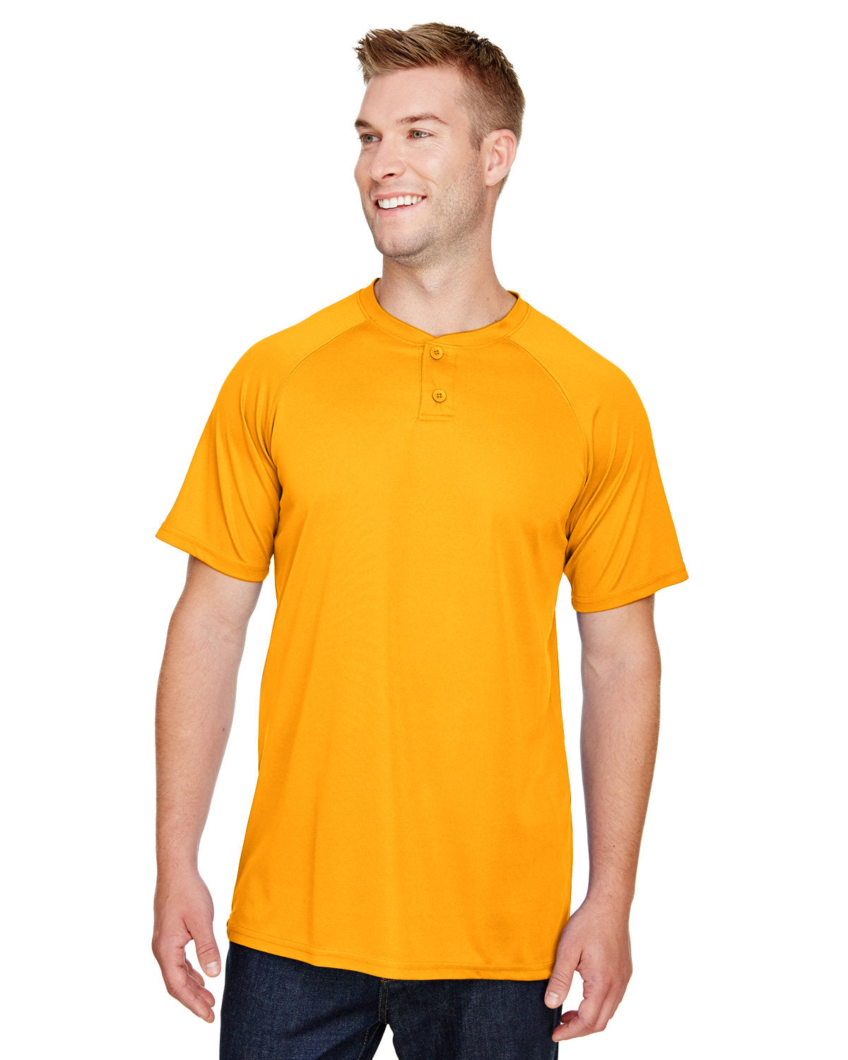 Augusta Sportswear AG1565 Adult Attain 2-Button Baseball Jersey - Comfortable & Durable for Baseball Games, Team Uniforms & Casual Wear