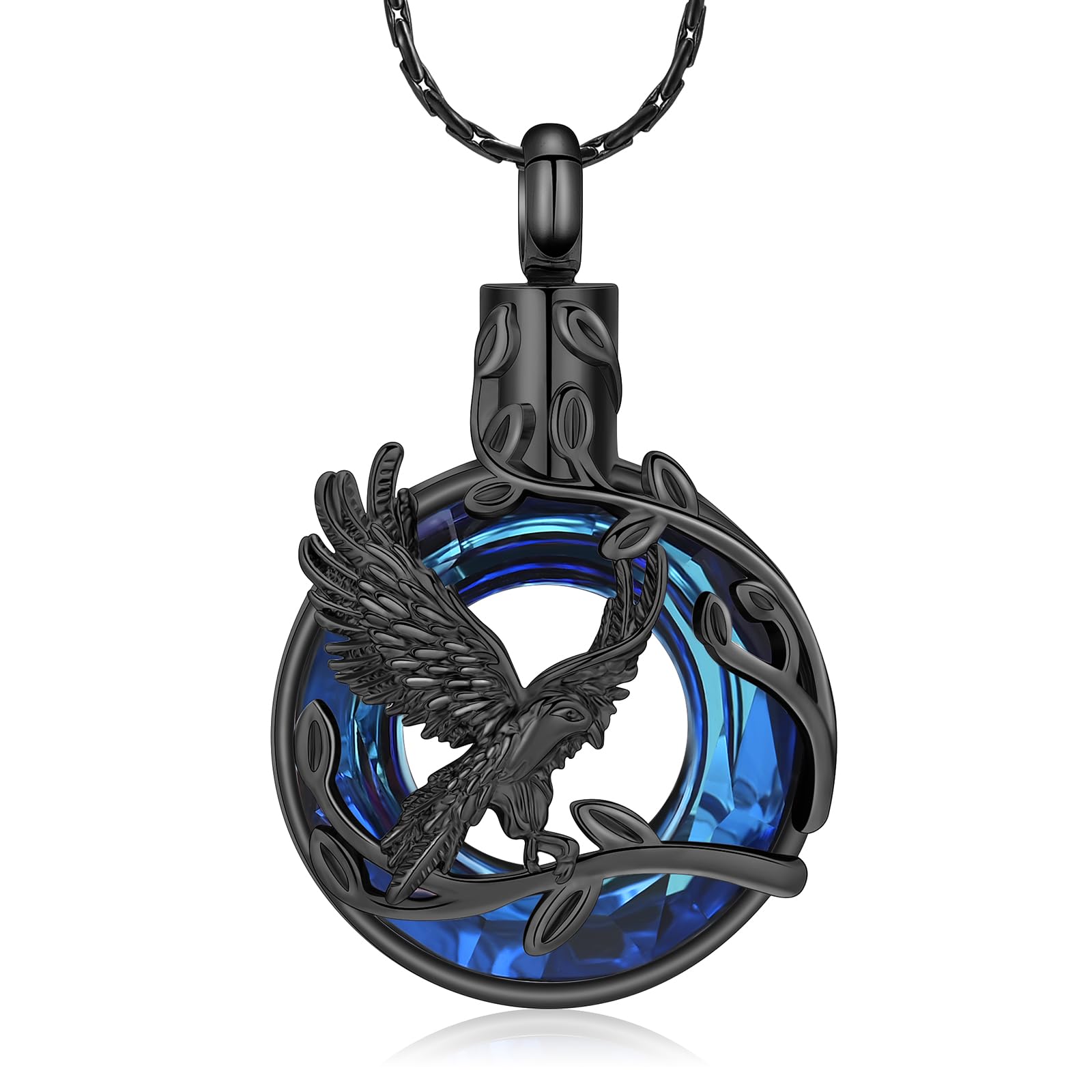 Eagle Design Cremation Jewelry - Stainless Steel Ashes Pendant for Memorial