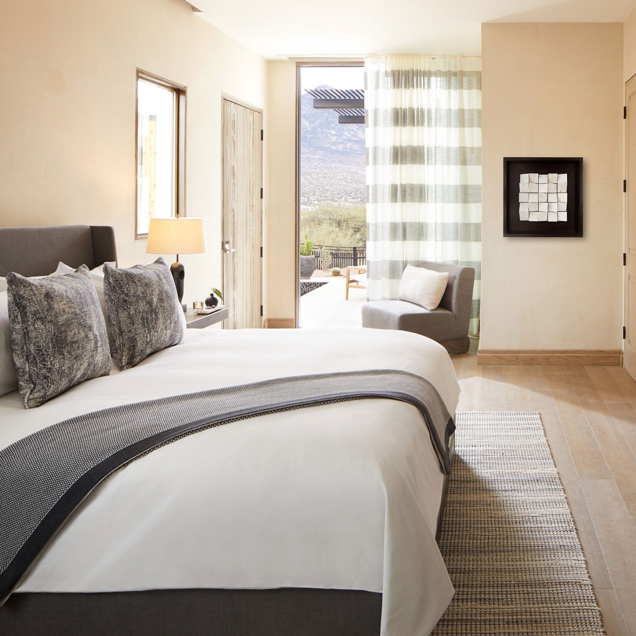 Premium Miraval Bedding Set - 100% Cotton Soft & Breathable Sheets - Queen Size 4-Piece Set for Comfortable Sleep - Perfect for Master Bedroom, Guest Room & Vacation Homes