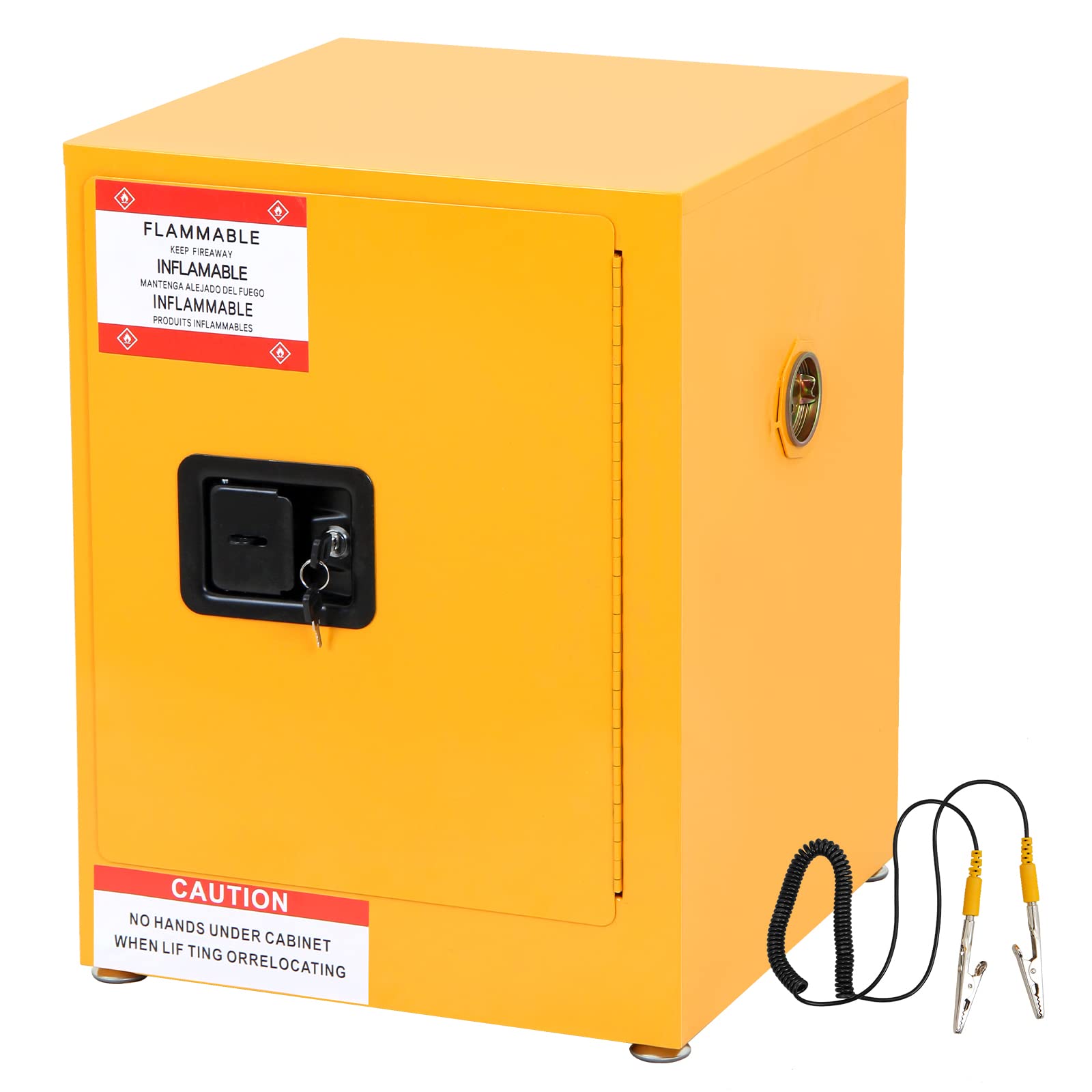 Flammable Safety Storage Cabinet 17x17x22 Inches - Fireproof & Explosion Proof Chemical Cabinet for Garage, Workshop, Lab & Industrial Use - OSHA Compliant Hazardous Material Storage Solution