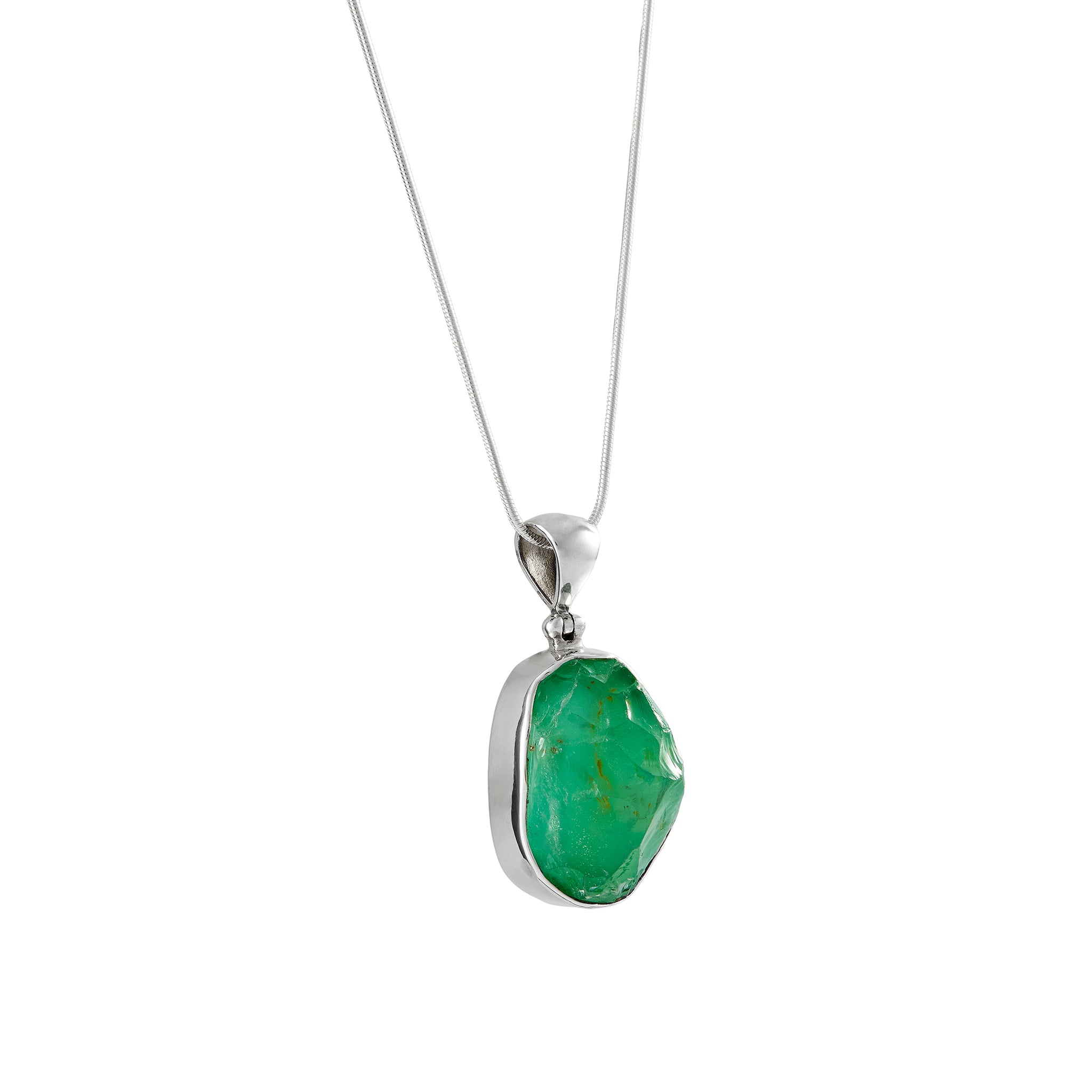 Natural Green Turquoise and Quartz Overlay Pendant Necklace - Handmade Boho Jewelry for Women, Perfect for Everyday Wear & Gift Giving