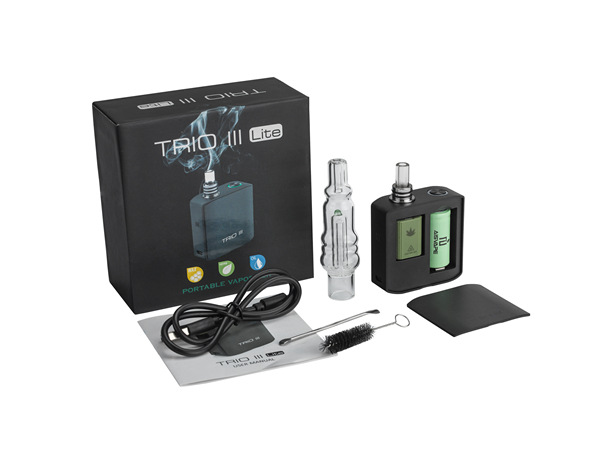 Trio III 3-in-1 Dry Herb Wax Vaporizer Kit - 510 Thread Cartridge Compatible - Portable Vape Pen for Herbs, Concentrates & Oils - Perfect for Home Use & On-the-Go Vaping