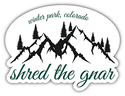 Colorado Ski & Snowboard Adventure Vinyl Decal - Winter Park Mountain Design Sticker (4 Inch) - Perfect for Laptops, Helmets & Snow Gear