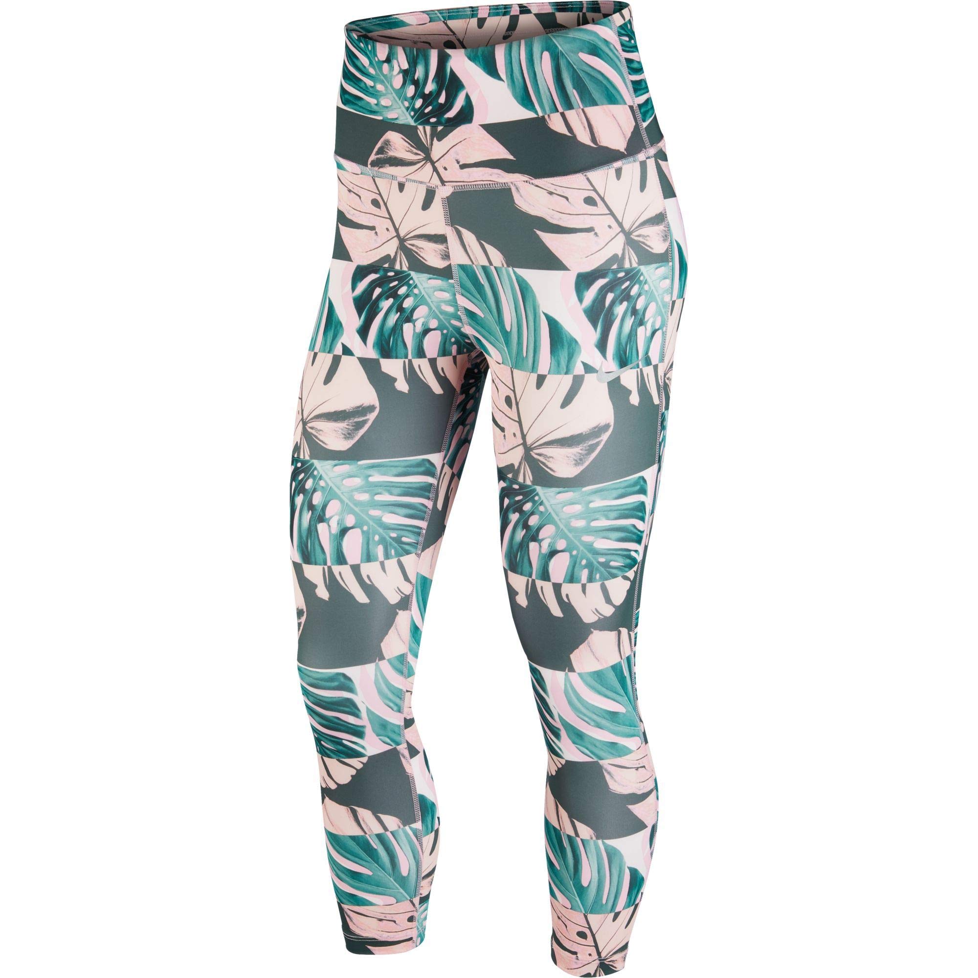 Nike Dry Women's Fast-Drying Botanical Print Crop Leggings - Perfect for Yoga, Running & Gym Workouts