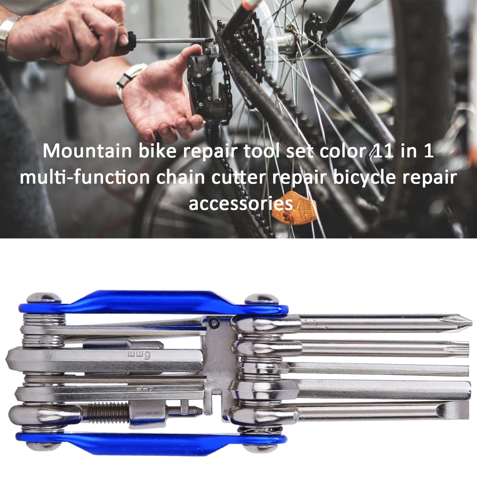 OUKENS 11-in-1 Bicycle Repair Tool Kit - Professional Mountain Bike Maintenance Tools for Cycling Enthusiasts | Perfect for Road Trips, Trail Repairs & Home Bike Maintenance