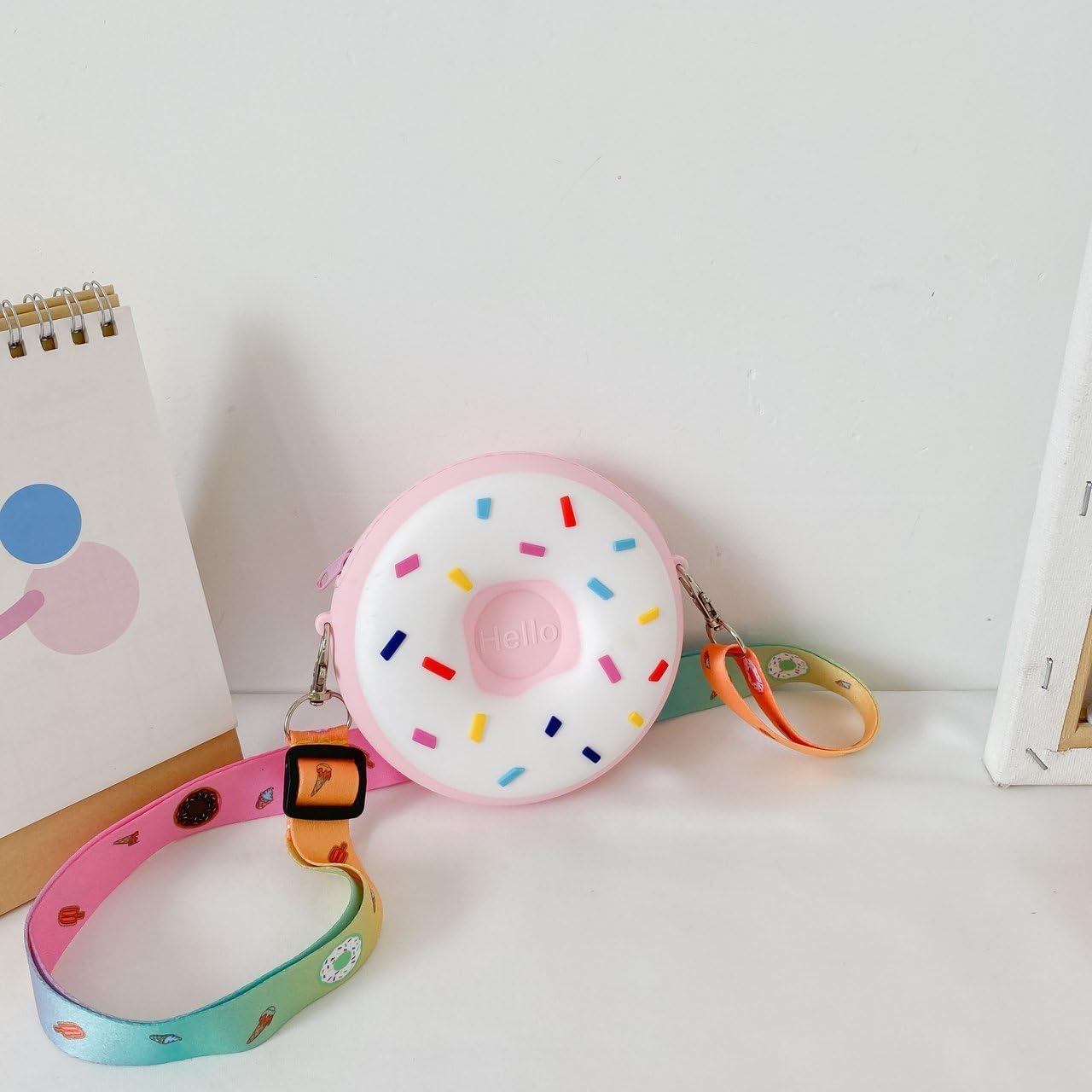 Stylish Silicone Donut Coin Purse - Cute Strawberry Design Handbag for Women & Girls | Perfect for Parties, Shopping & Everyday Use