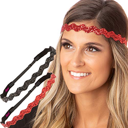 Bling Glitter Wave Black & Red