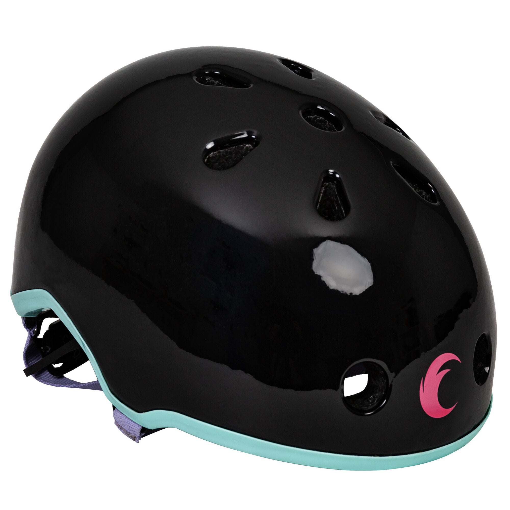Chaya Elite Black Skate Helmet with Removable Peak - Safe & Stylish for Roller Skating, Skateboarding & Scooter Riding