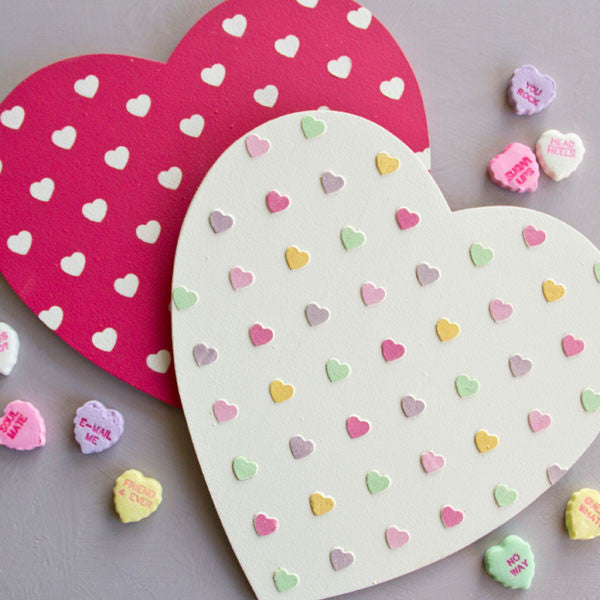 Polka Heart Furniture Stencil - DIY Home Decor Painting Template for Wood, Walls & Fabric - Perfect for Crafting, Upcycling & Customizing Furniture
