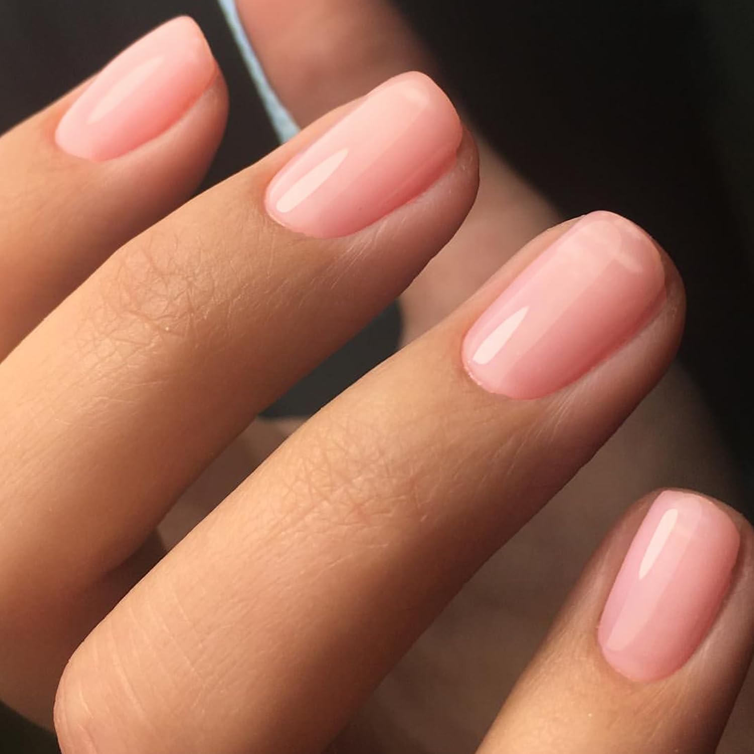 Glamermaid Extra Short Press On Nails - Nude Pink Fake Nails Short Squoval Shape, Natural Round Square Glue On Nails with Glossy Gel Finish | Acrylic Metal False Nail Kits for Women | Reusable Stick On Full Cover Artificial Nails for Daily Wear, Parties & Special Occasions