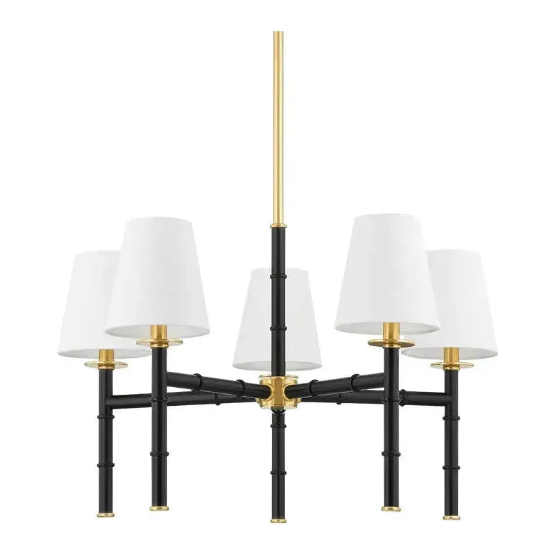 Banyan 5-Light Modern Chandelier - Elegant Crystal Ceiling Light Fixture for Dining Room, Living Room & Bedroom