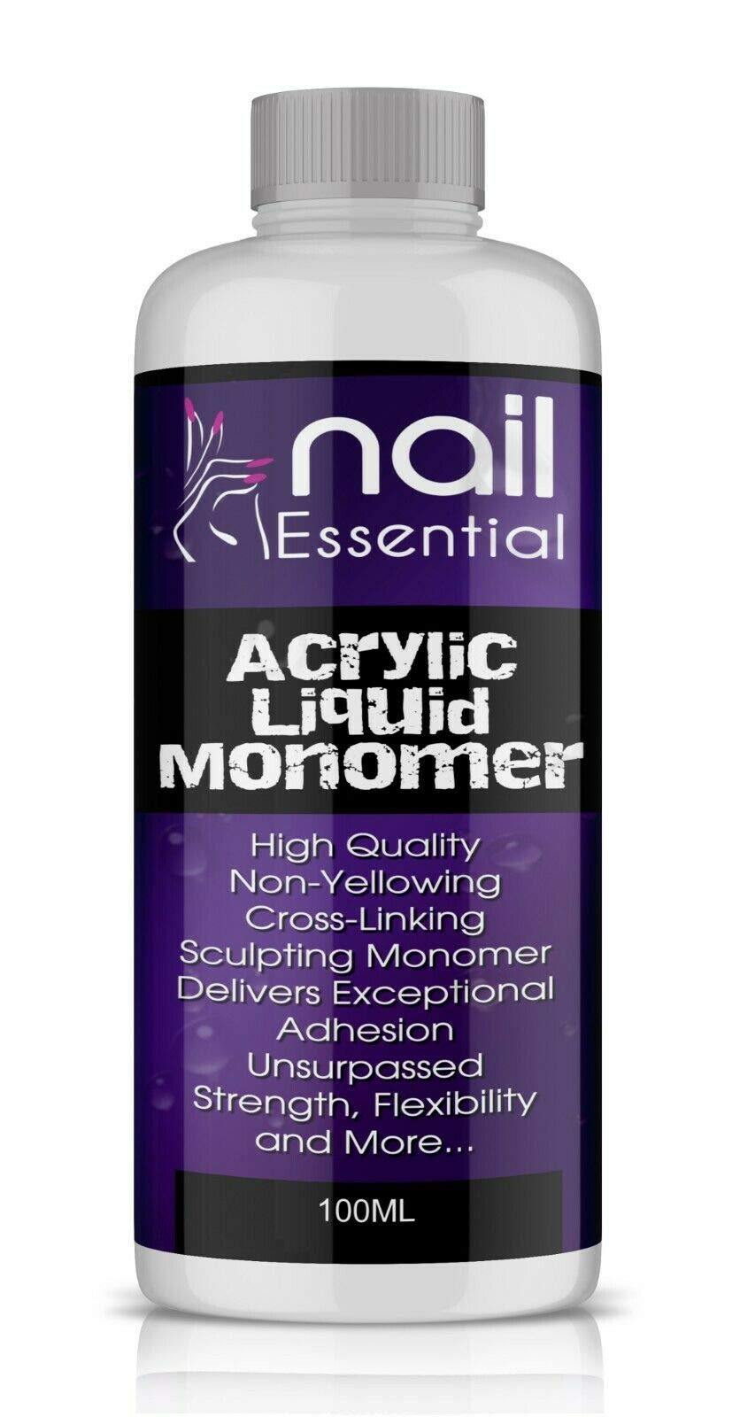 Professional Acrylic Nail Liquid Monomer 100ml - Salon Quality Nail Extension & Enhancement Solution for DIY Fake Nails at Home or Professional Use