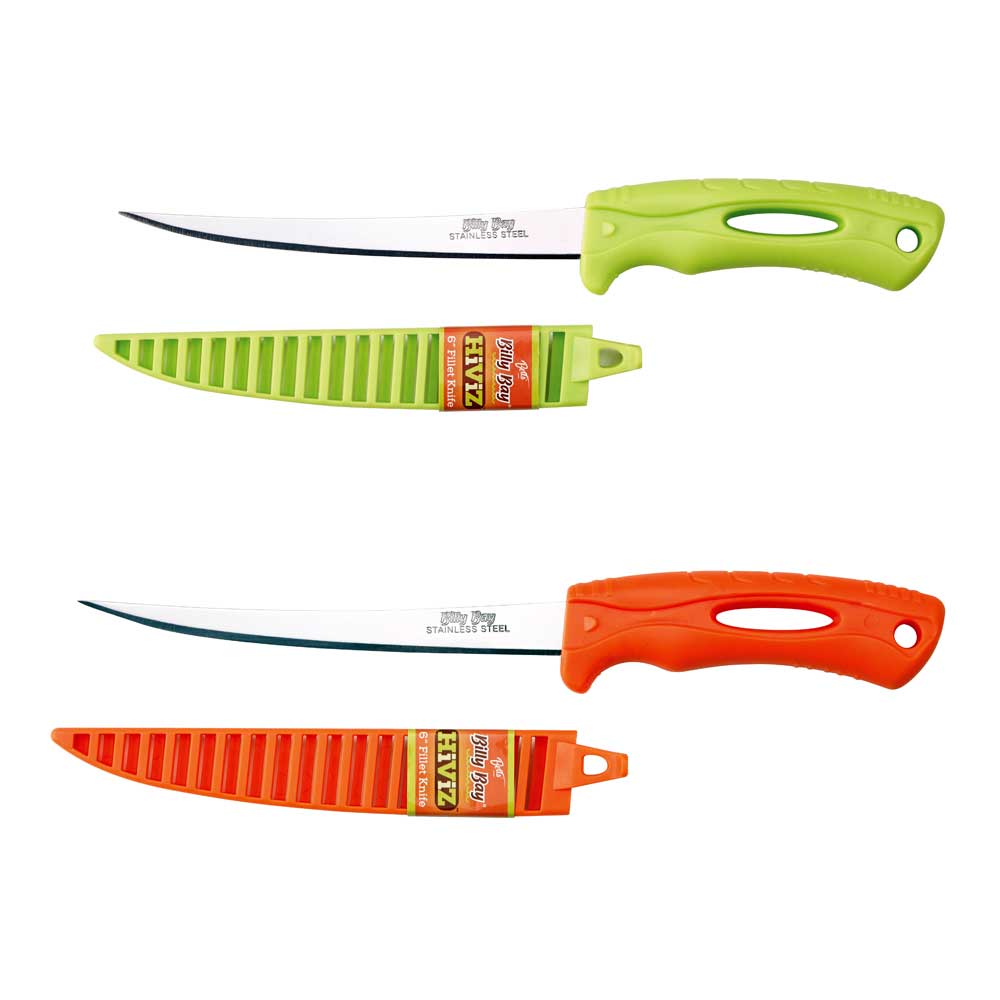 Billy Bay FK6 6-Inch Fillet Knife - Sharp Stainless Steel Blade for Fish Cleaning, Filleting, and Outdoor Cooking | Perfect for Fishing, Camping, and Kitchen Use