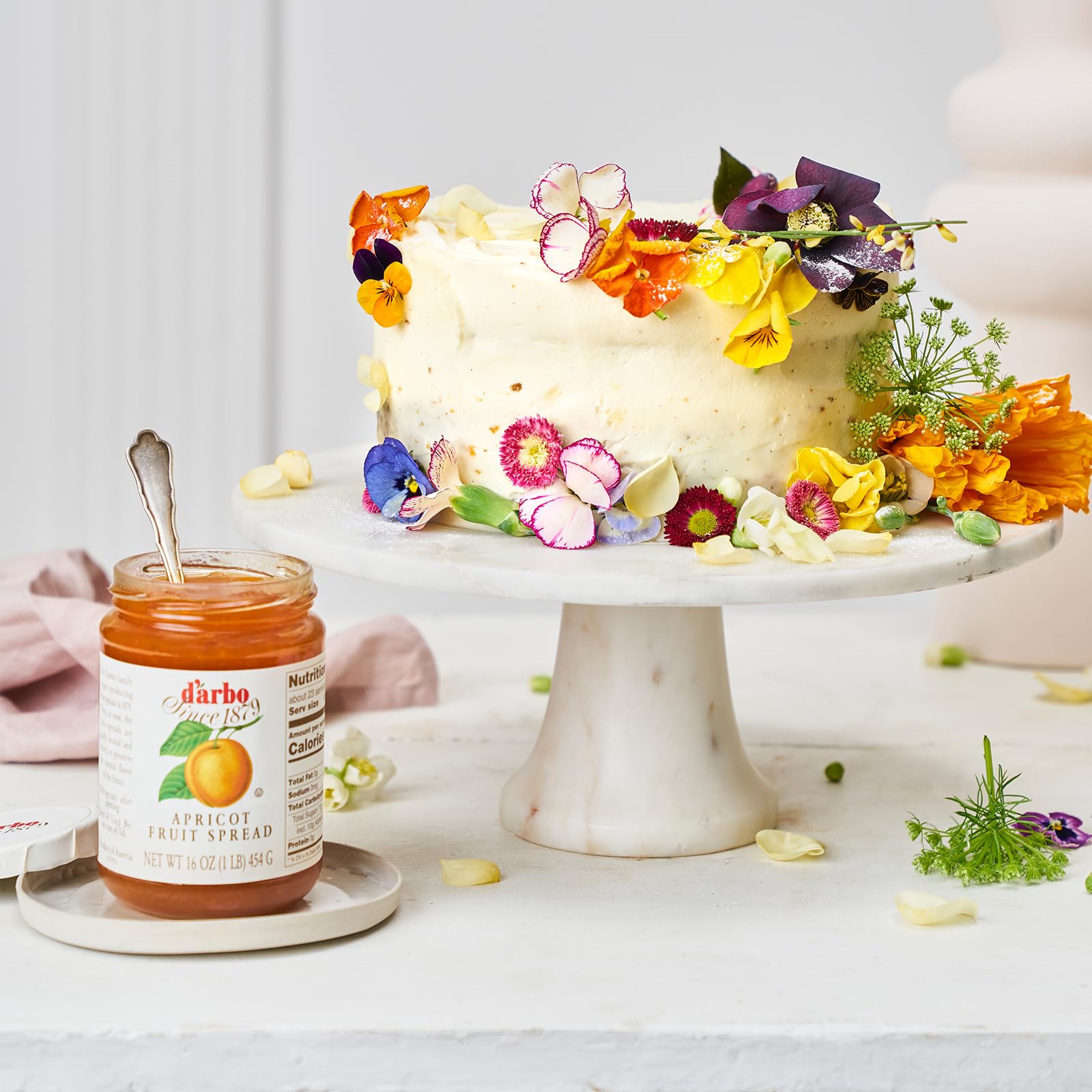 D’arbo All-Natural Apricot Fruit Spread, 16 oz (2 Pack) | No Artificial Preservatives | Pure Fruit Flavor | Perfect for Toast, Yogurt & Baking | Healthy Breakfast & Dessert Option