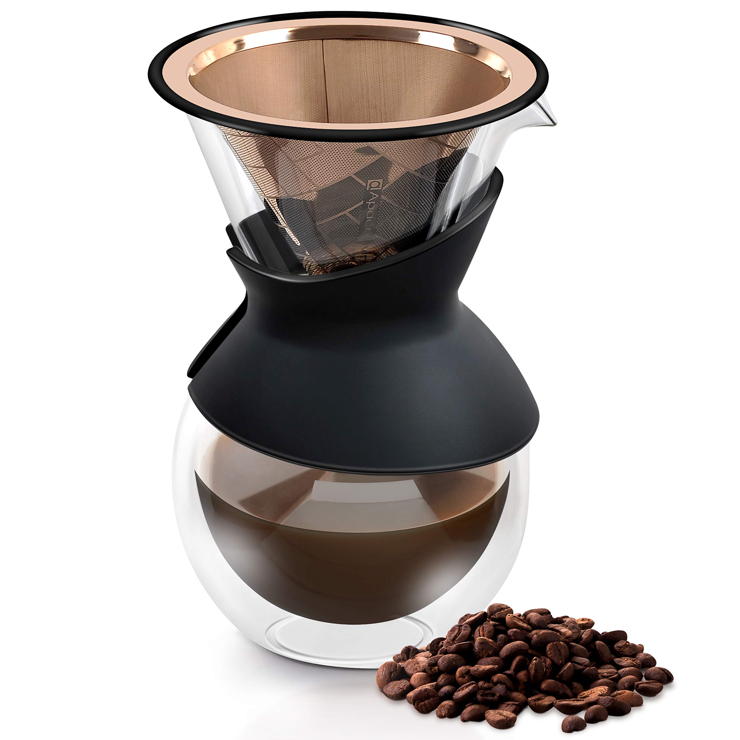 Reusable Stainless Steel Coffee Dripper for Hario V60 & Chemex - Eco-Friendly Pour Over Brewing at Home