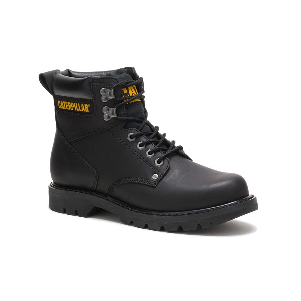 CAT Men's Second Shift Soft Toe Work Boot - Waterproof Steel Toe Construction Boots for Construction, Landscaping & Outdoor Work - Durable Slip Resistant Safety Shoes for Men