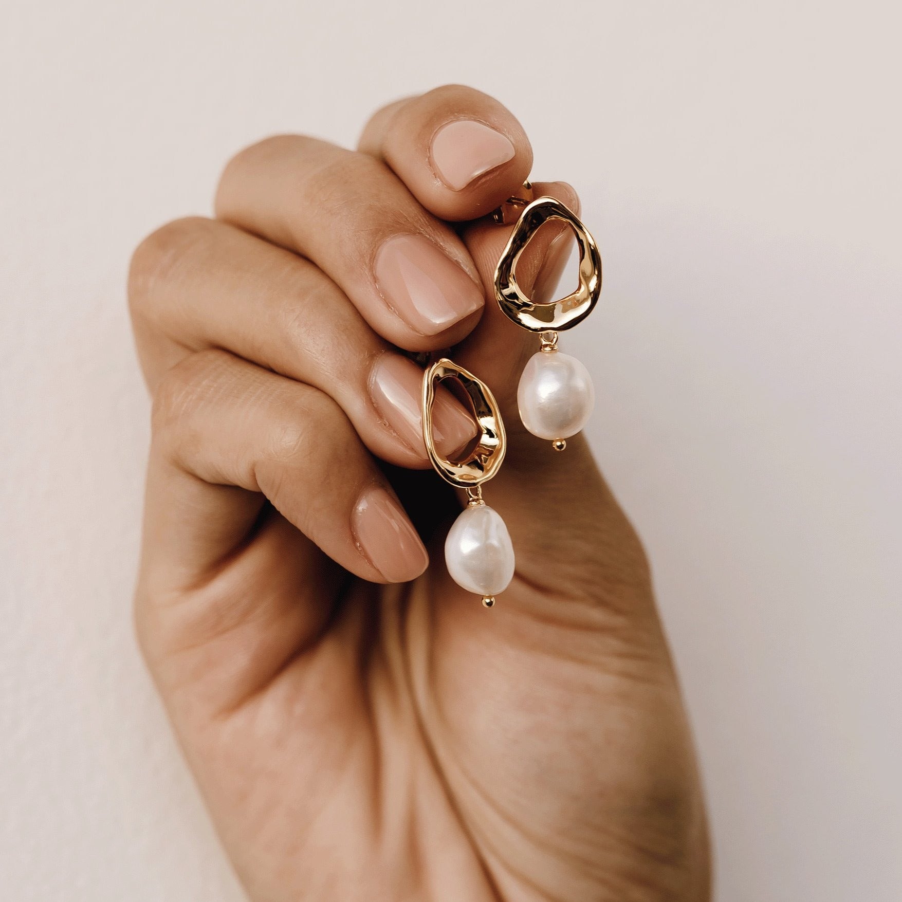Mathilde Pearl Drop Earrings for Women - Elegant Dangle Earrings with Genuine Pearls - Perfect for Weddings, Parties & Special Occasions